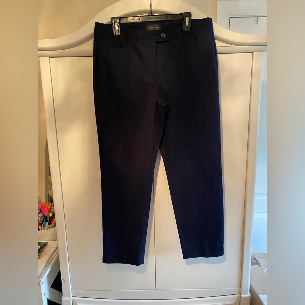 Talbots Navy Cropped Ankle Pants